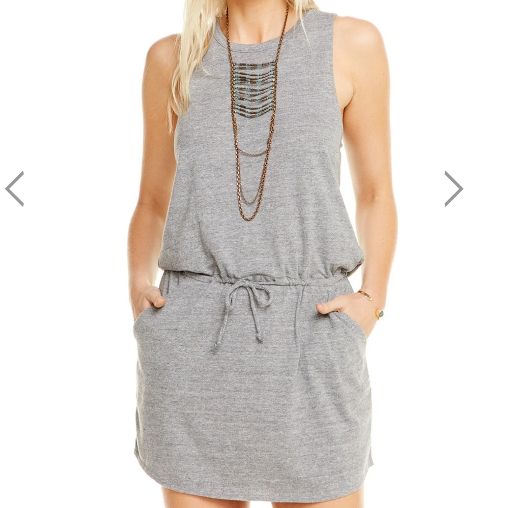 CHASER Jersey Criss Cross Drape Back Dress Size M